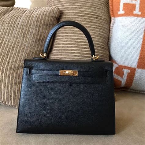 hermes kelly 25 epsom black